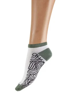 Abstract Leaf Pattern Bamboo Liners 2 Pair Pack - Multi