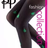 All Over Christmas Tree Opaque Tights - Black Mix