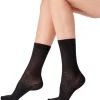 Bamboo Textured Design Socks 2 Pair Pack - Black