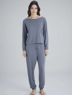Botanical Lace Slouch Top - Nightshade