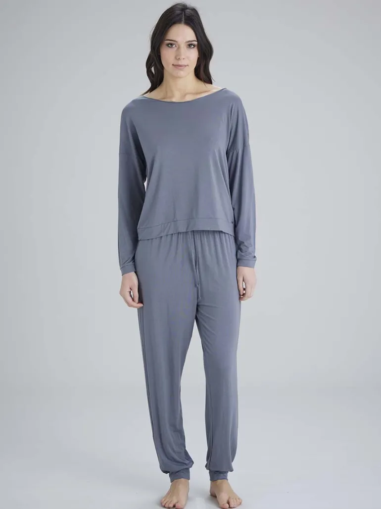 Botanical Lace Slouch Top - Nightshade