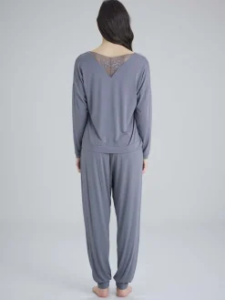 Botanical Lace Slouch Top - Nightshade