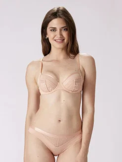 Botanical Lace Underwired Balconette - Blush