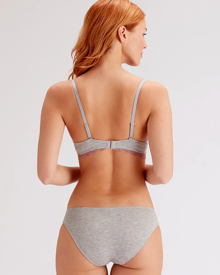 Casual Comfort Moulded T-Shirt Bra - Grey Marl Sugar Plum