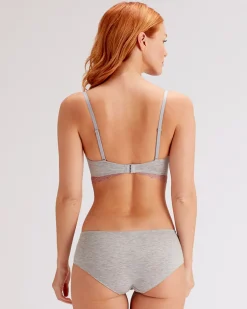 Casual Comfort Non Wired Bra - Grey Marl Sugar Plum