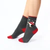 Christmas Penguin Socks - Grey Mix