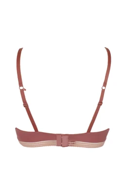 Contemporary Rib Non Wired Bra - Dusty Rose