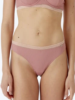 Contemporary Rib Thong - Dusty Rose