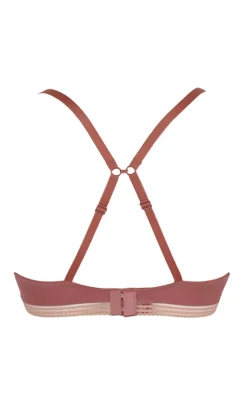 Contemporary Rib Underwired T-Shirt Bra - Dusty Rose
