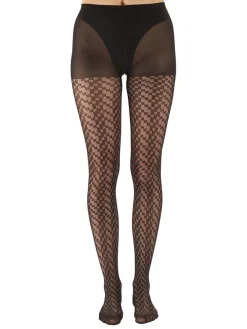 Cubist Chevron Pattern Tight - Black