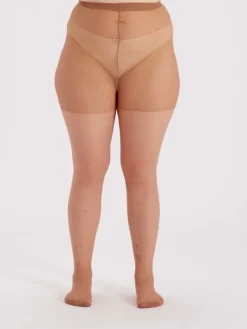 Curves 15 Denier Ladder Resist Tights 3 Pair Pack - Sherry