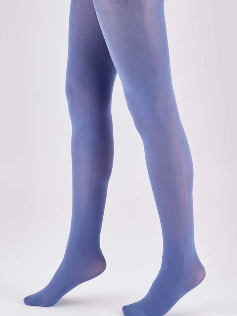 60D Coloured Opaque Tights 1 Pair Pack - Slate Blue