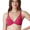 Delicate Lace Underwired T-shirt Bra - Watermelon