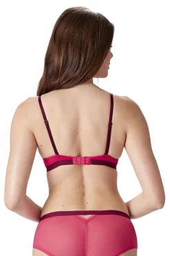 Delicate Lace Underwired T-shirt Bra - Watermelon
