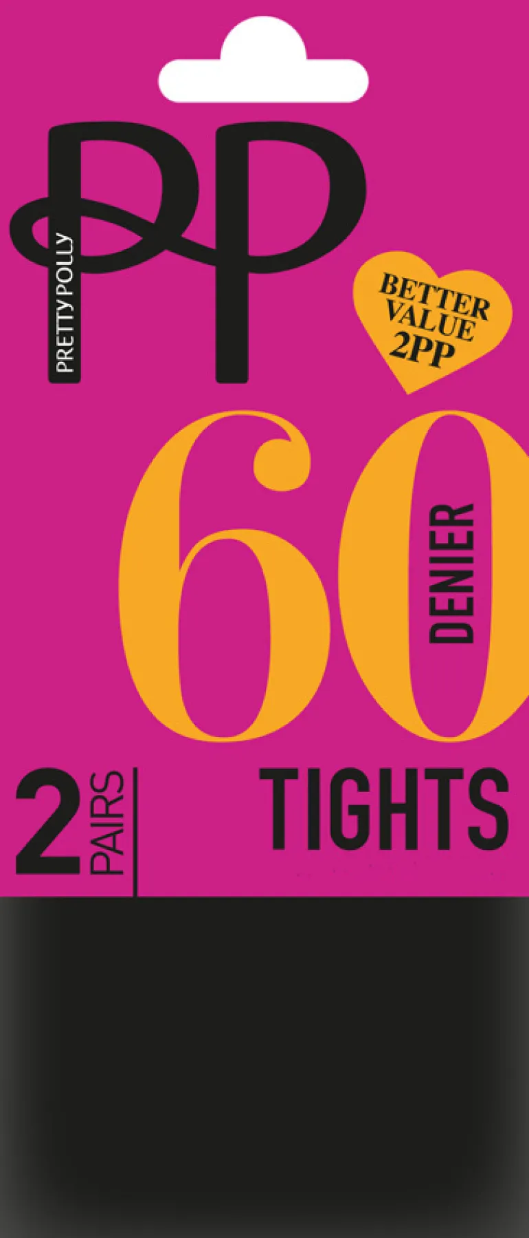 Everyday Opaques 60 Denier Tights 2 Pair Pack - Black