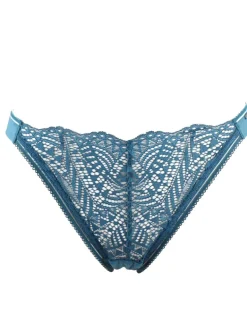 Geo Lace Tanga Thong - Indigo