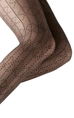 Geometric Dot Tights - Black