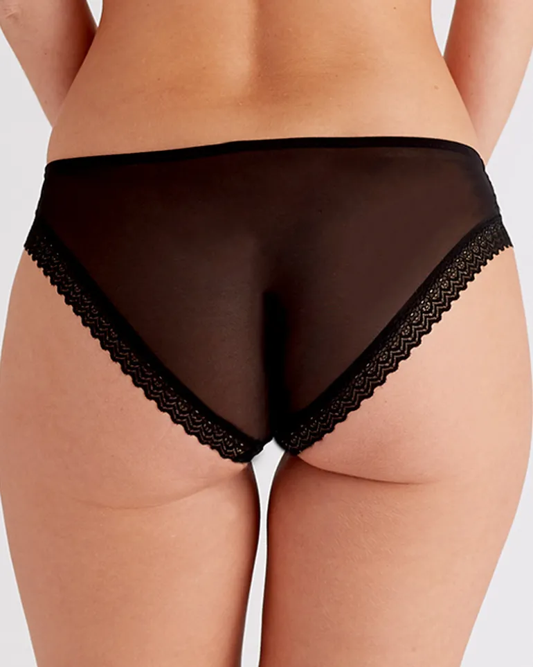 Graphic Mesh Brief - Black