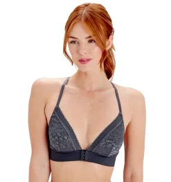 Graphic Mesh Non Wired Triangle Bra - Platinum