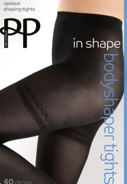 In Shape 40 Denier Opaque Bodyshaper Tights - Black