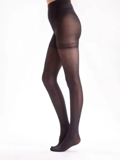 In Shape 40 Denier Opaque Bodyshaper Tights - Black