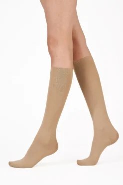 Legs On The Go 80 Denier Compression Sock - Natural