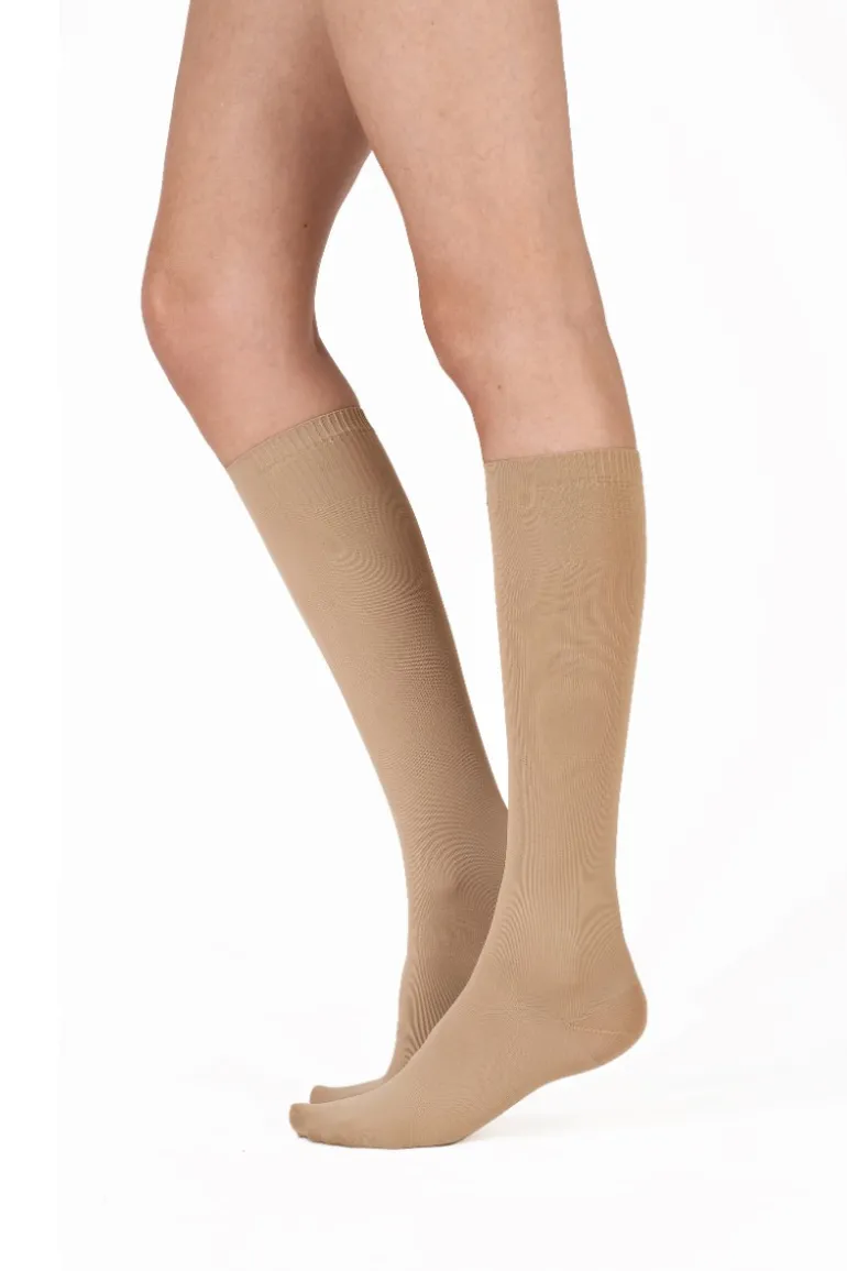 Legs On The Go 80 Denier Compression Sock - Natural