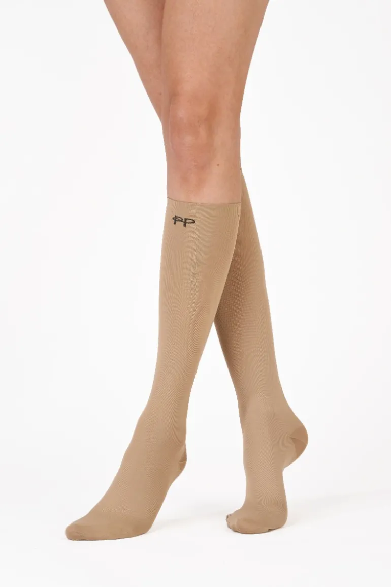 Legs On The Go 80 Denier Compression Sock - Natural