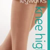 Legworks 15 Denier Legworks Medium Support Knee Highs 2 Pair Pack - Nude