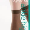 Legworks 15 Denier Legworks Comfort Top Ankle Highs 3 Pair Pack - Barely Black