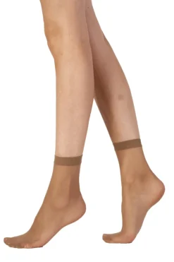 Legworks 15 Denier Legworks Comfort Top Ankle Highs 3 Pair Pack - Nude