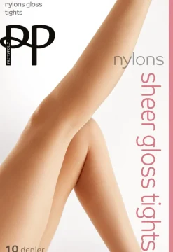 Nylons 10 Denier Gloss Tights - Sherry