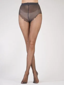 Nylons 10 Denier Gloss Tights - Barely Black