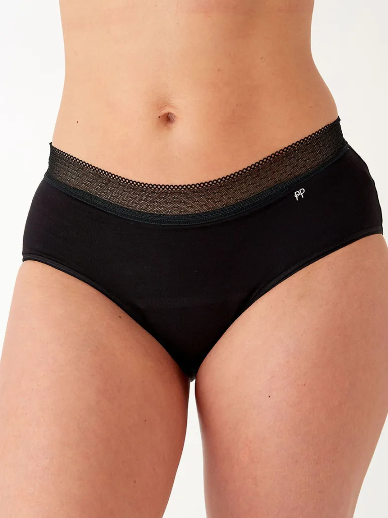 Period Pants Hipster Short - Black