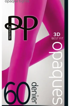 Premium Opaques 60 Denier Coloured Tights 1 Pair Pack - Raspberry