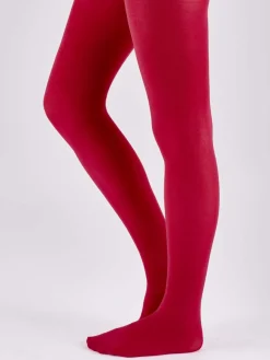 Premium Opaques 60 Denier Coloured Tights 1 Pair Pack - Cranberry