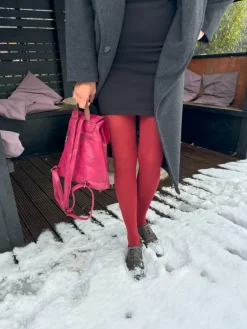 Premium Opaques 60 Denier Coloured Tights 1 Pair Pack - Cranberry