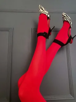 Premium Opaques 60 Denier Coloured Tights 1 Pair Pack - Cranberry