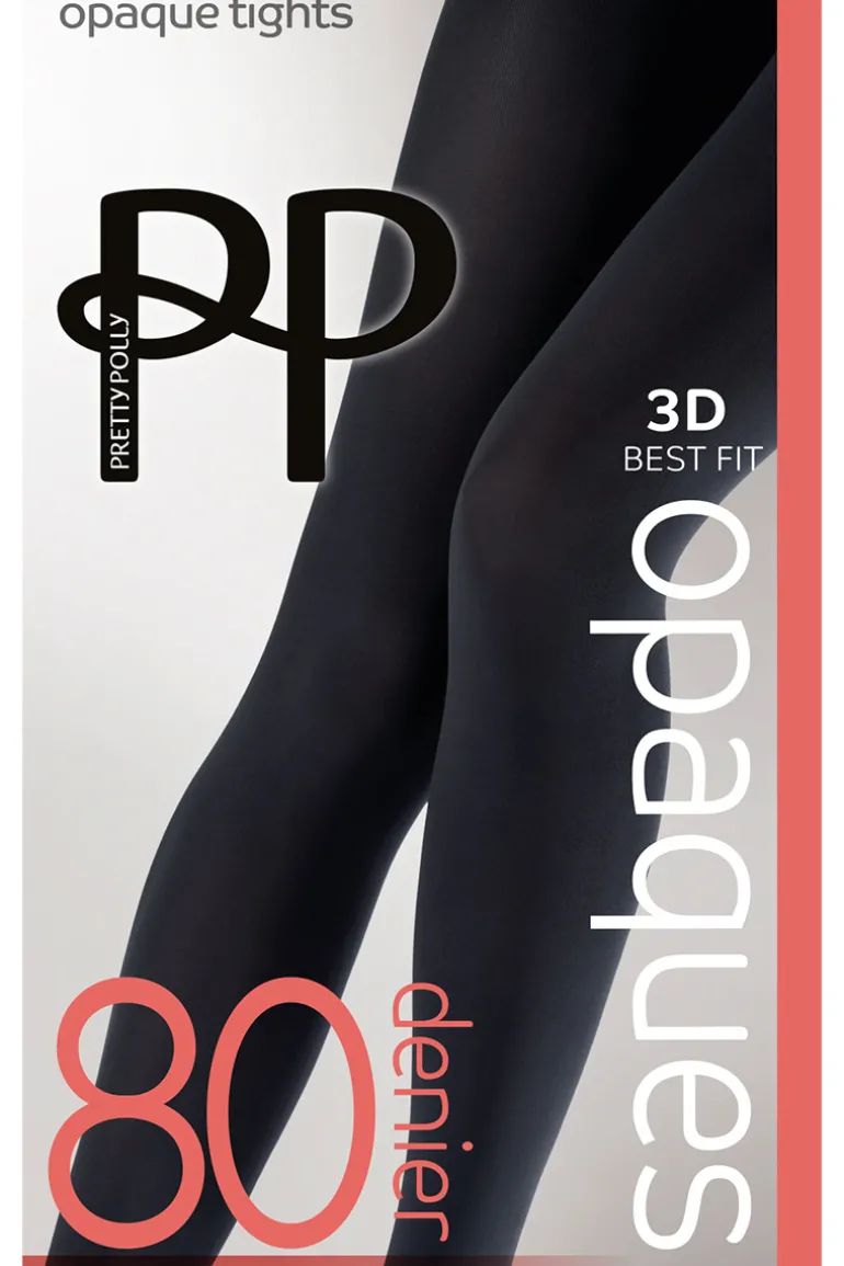 Premium Opaques 80 Denier 3D Tights - Black