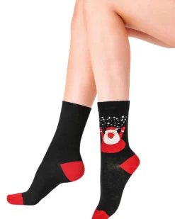 Santa Socks - Black Mix