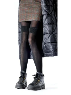 Secret Sock Fashion Tight - Black