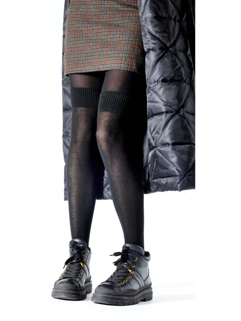 Secret Sock Fashion Tight - Black